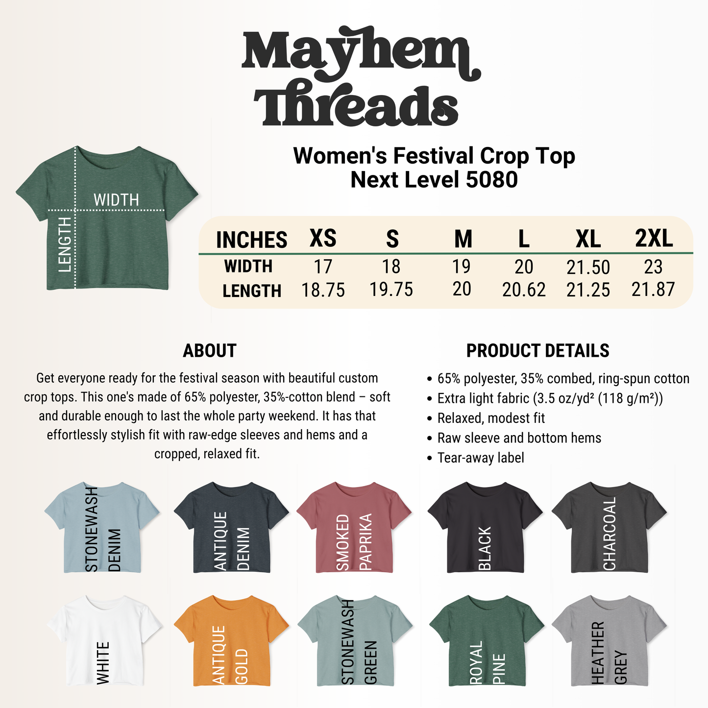 Women's Next Level®  Festival Crop Top