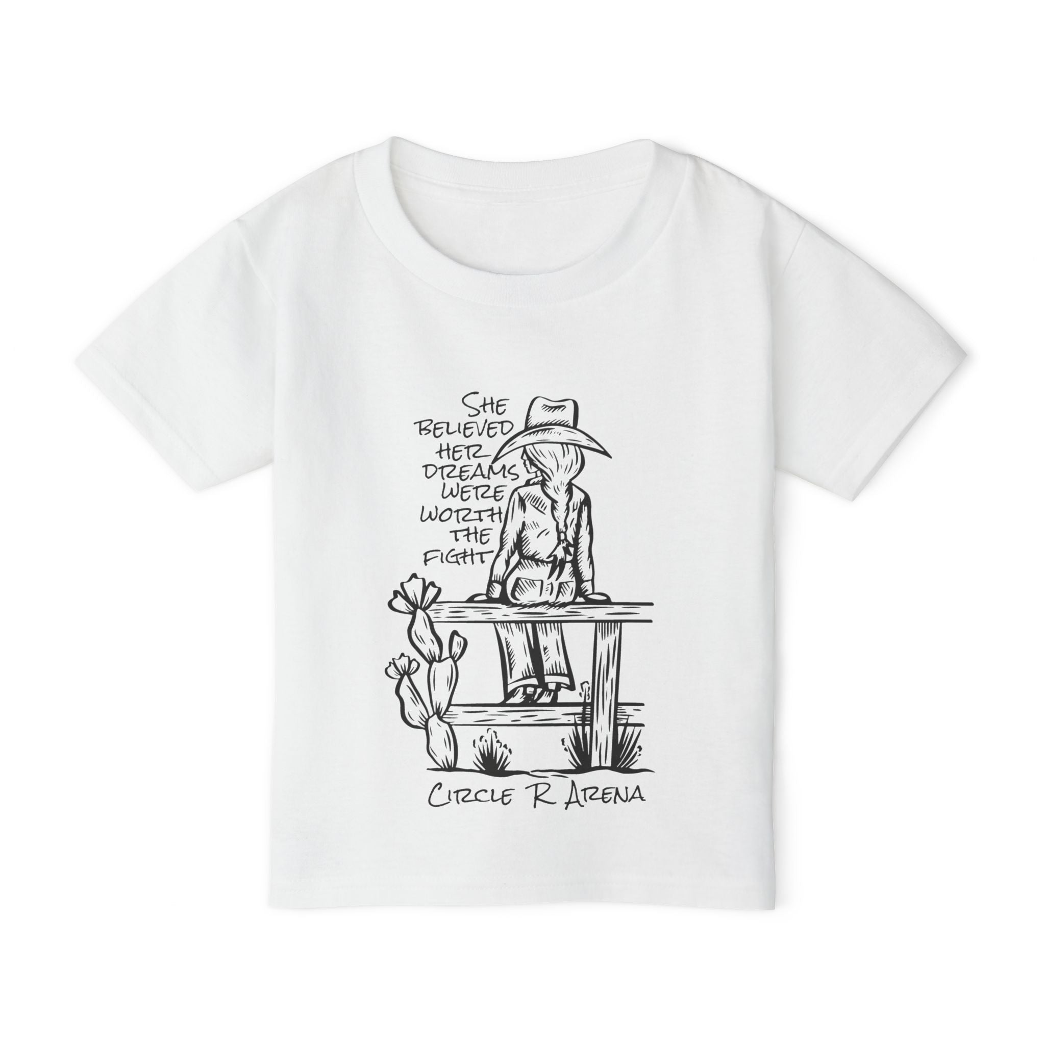 Worth The Fight - Circle R Arena Logo Toddler Tee