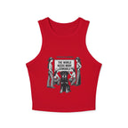 The World Needs More Cowgirls Ribbed Racerback Crop Tank