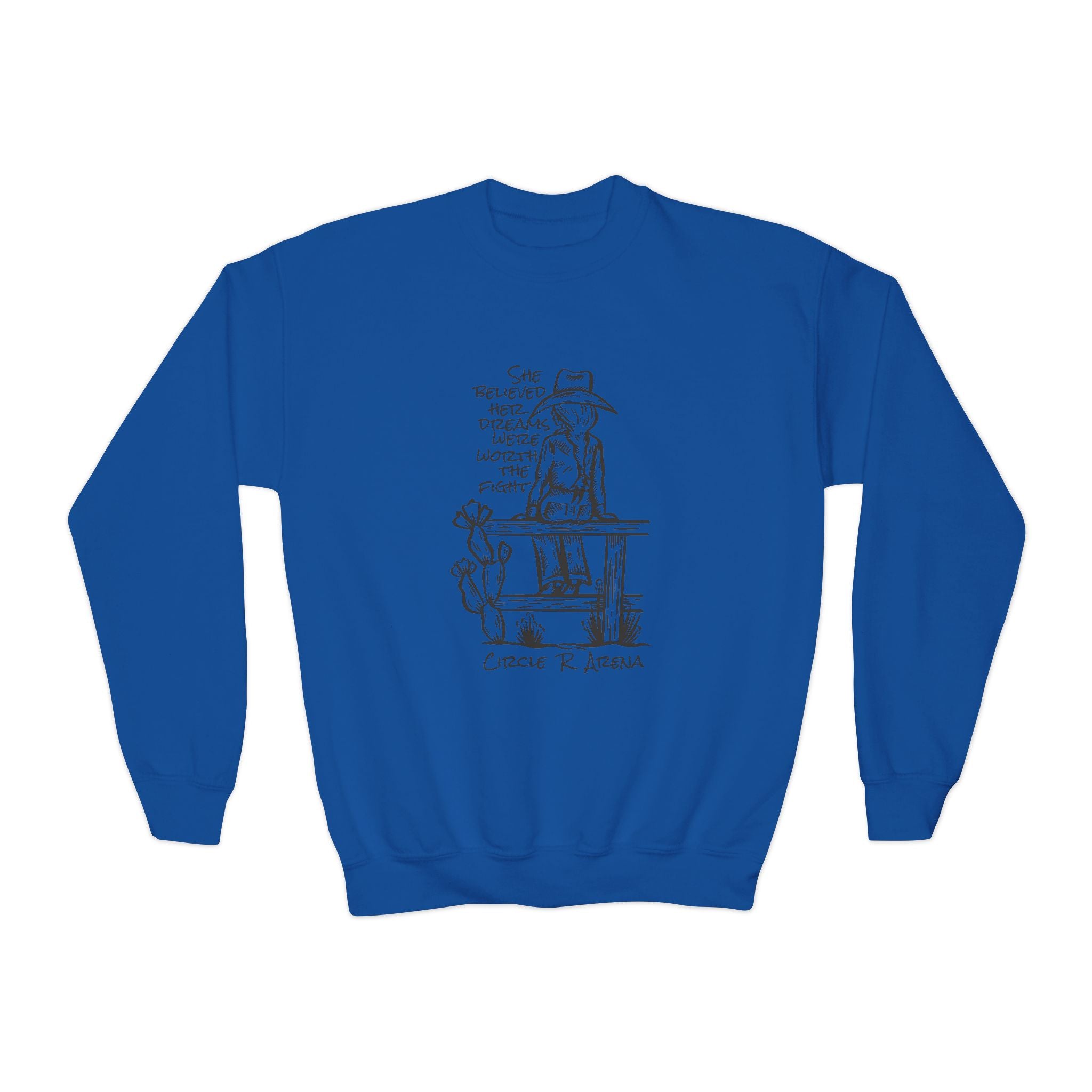 Worth The Fight - Circle R Arena Unisex Kids Sweatshirt