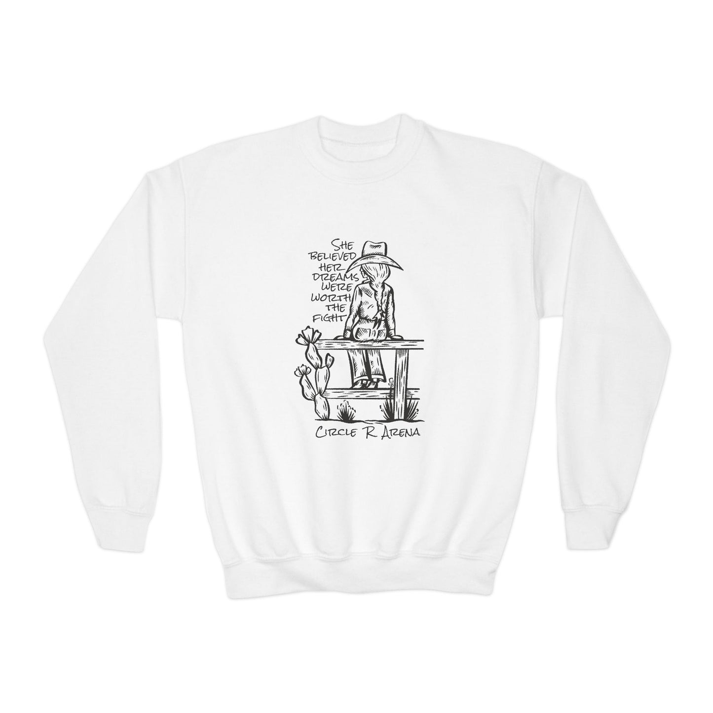 Worth The Fight - Circle R Arena Unisex Kids Sweatshirt