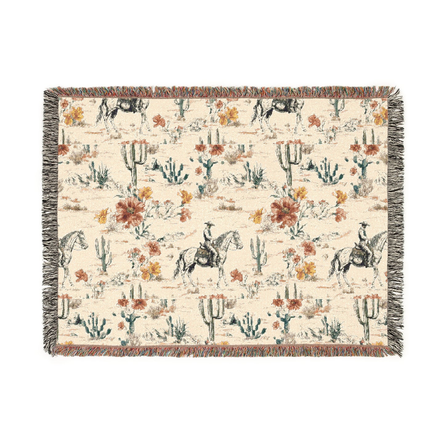 Rustic Western Woven Blanket