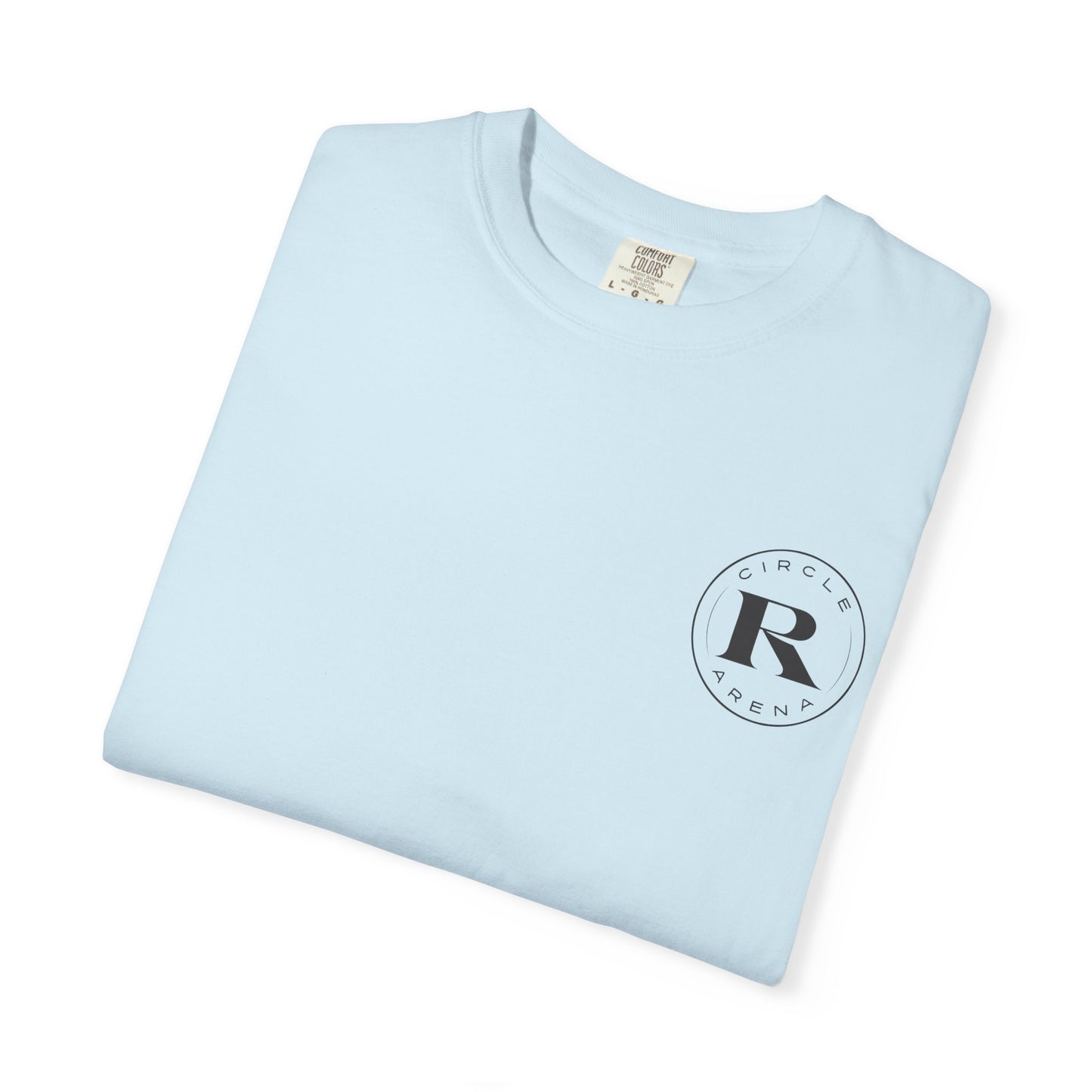 Circle R Arena “I Don’t Know How to TikTok But I Can Saddle a Horse” Graphic Tee – Western Rider T-Shirt with Logo Pocket Design