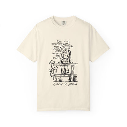 Worth The Fight - Circle R Arena Logo Adult Tee