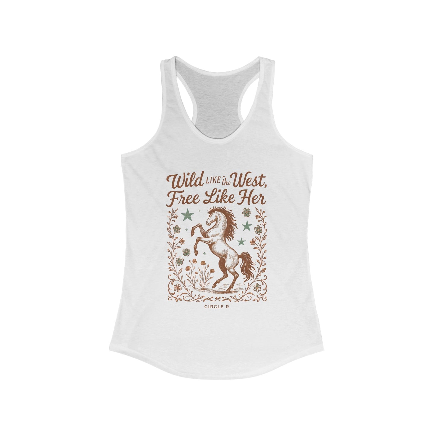 Wild Like The West - Circle R Arena Logo Racerback Tank