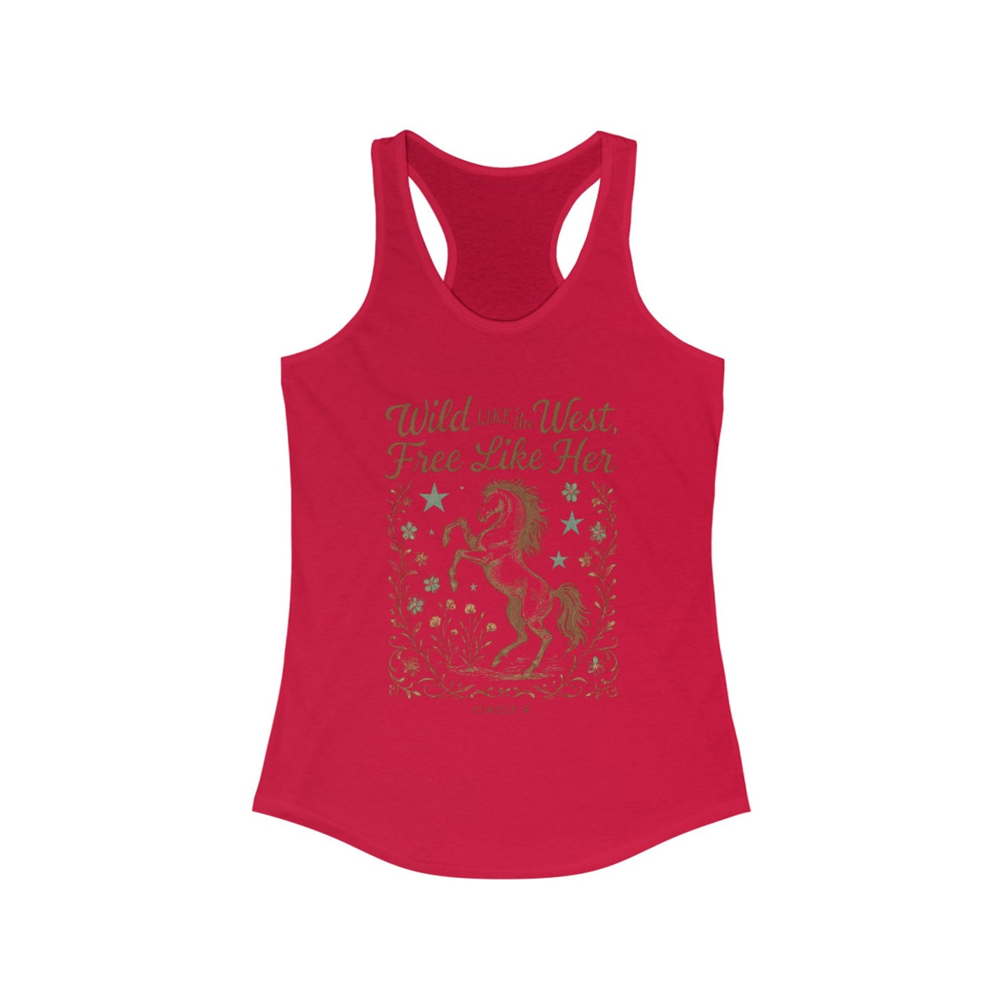 Wild Like The West - Circle R Arena Logo Racerback Tank