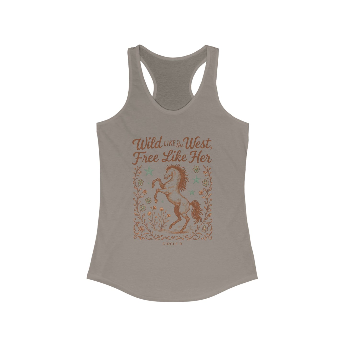 Wild Like The West - Circle R Arena Logo Racerback Tank