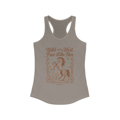 Wild Like The West - Circle R Arena Logo Racerback Tank