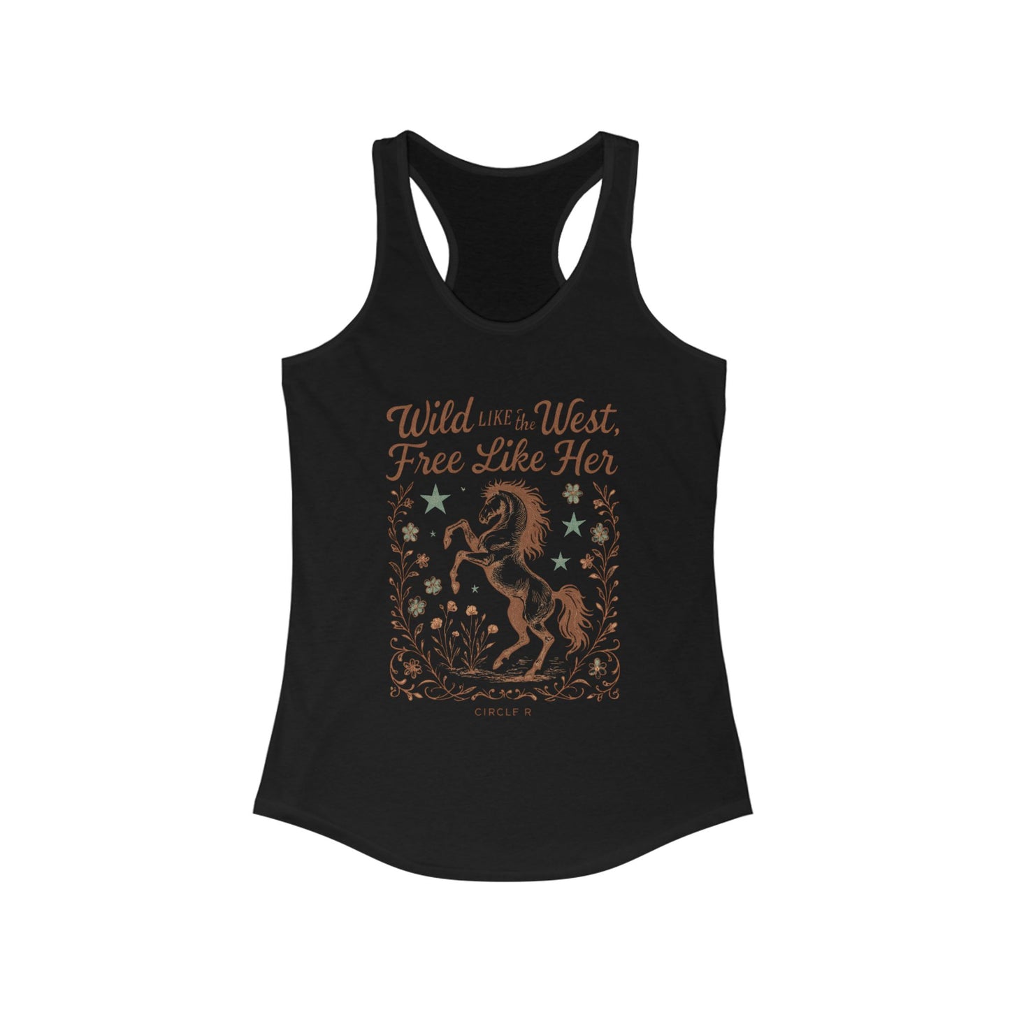 Wild Like The West - Circle R Arena Logo Racerback Tank