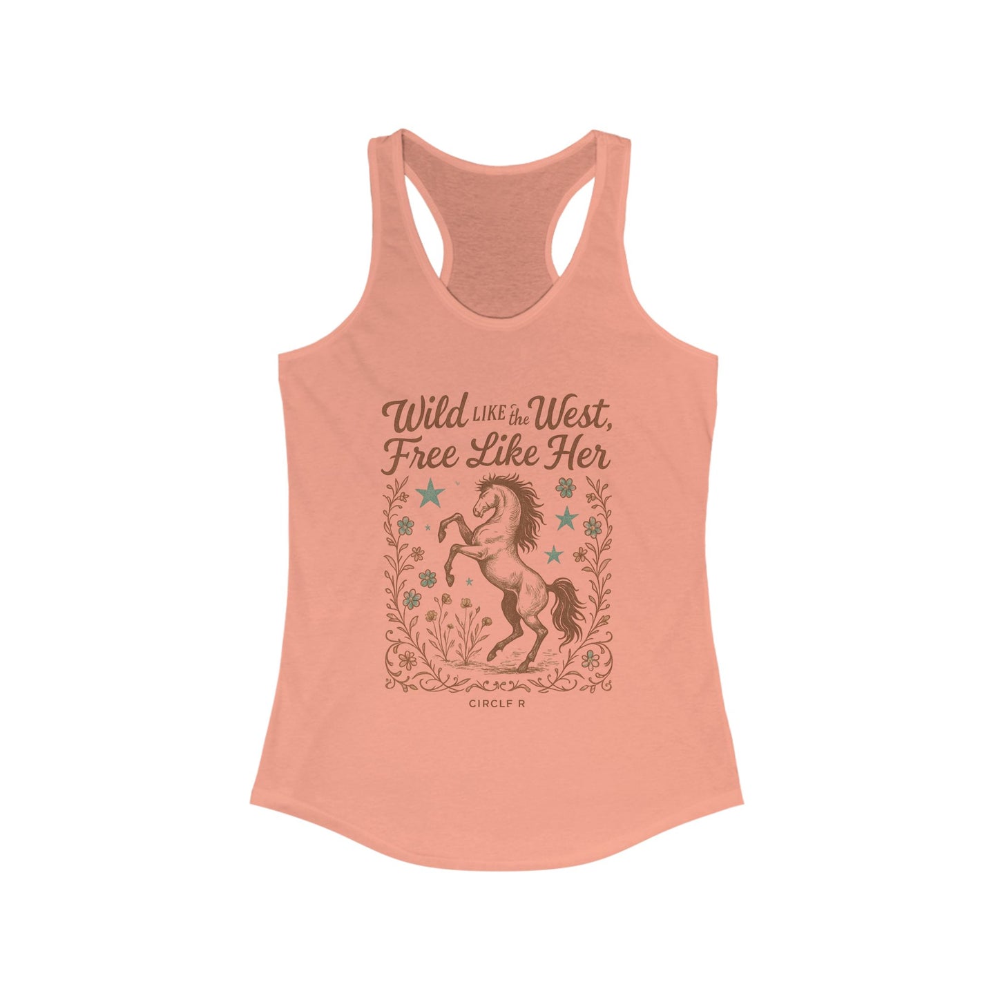 Wild Like The West - Circle R Arena Logo Racerback Tank
