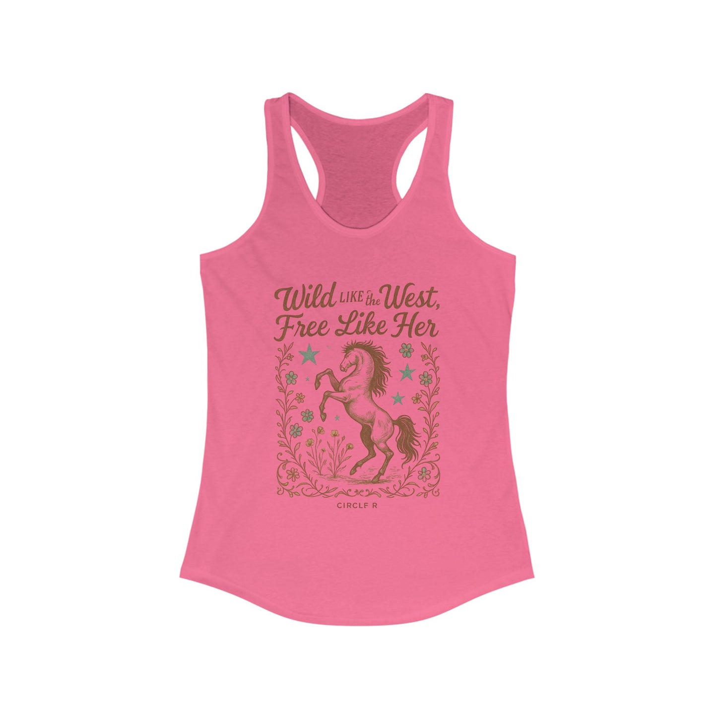 Wild Like The West - Circle R Arena Logo Racerback Tank