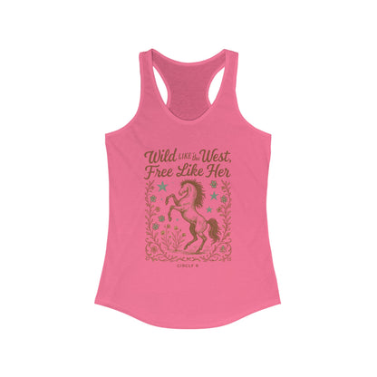 Wild Like The West - Circle R Arena Logo Racerback Tank