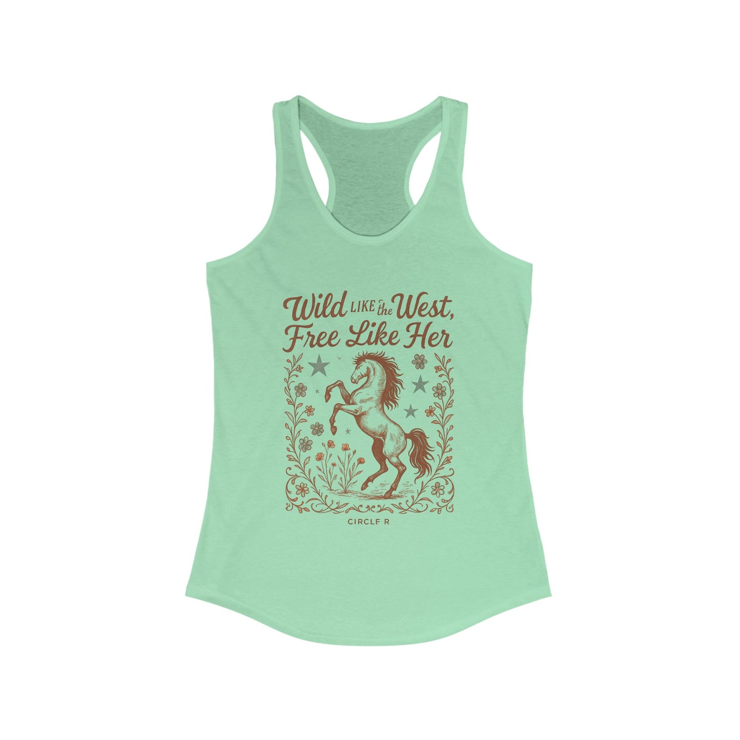Wild Like The West - Circle R Arena Logo Racerback Tank