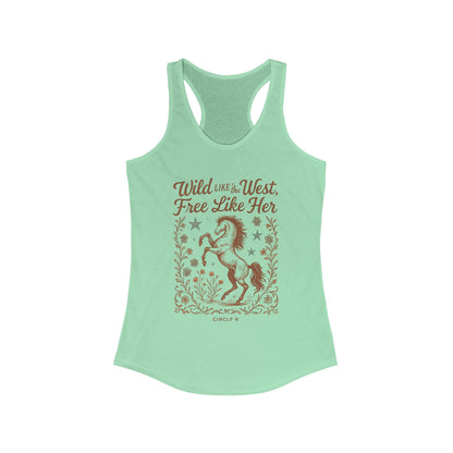Wild Like The West - Circle R Arena Logo Racerback Tank