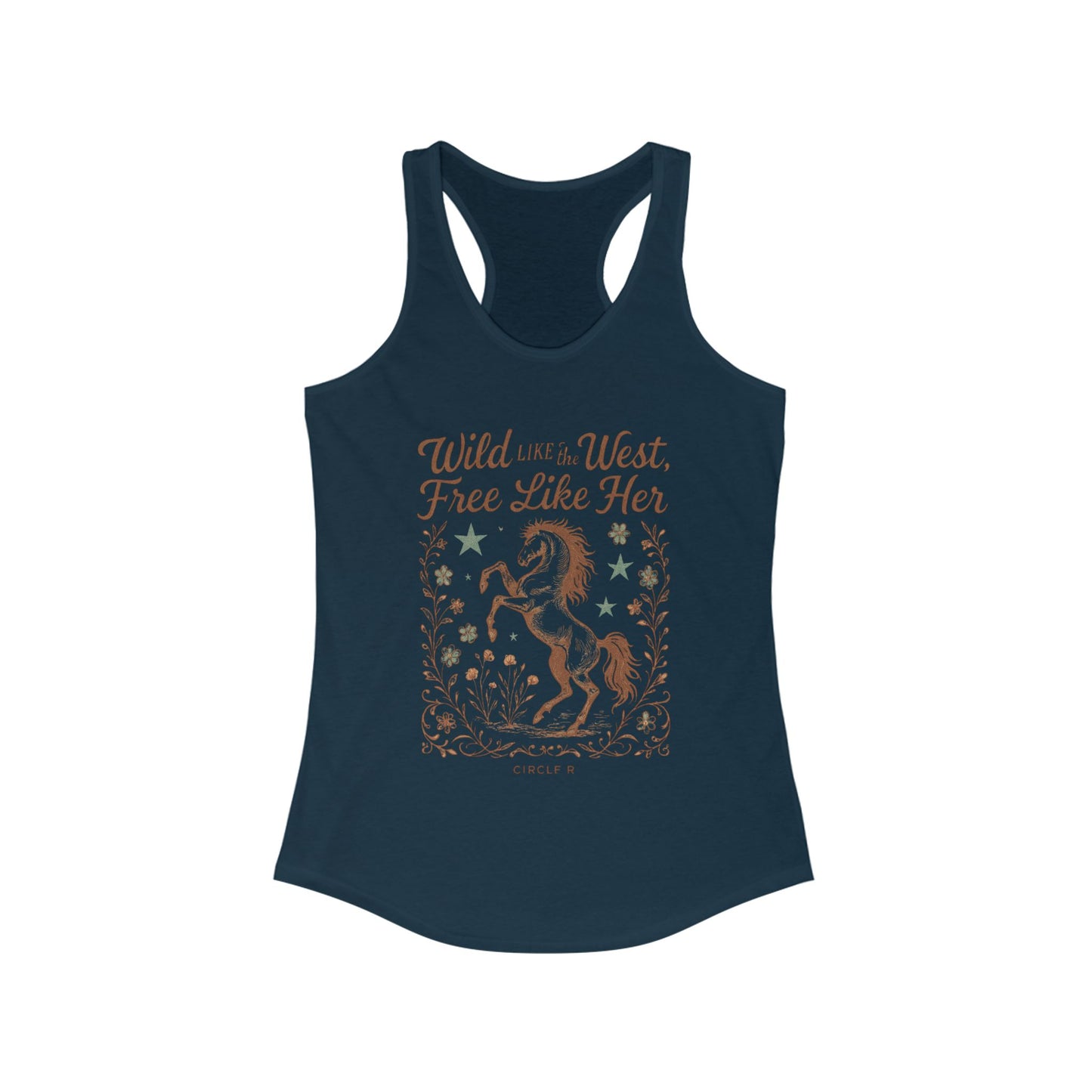 Wild Like The West - Circle R Arena Logo Racerback Tank