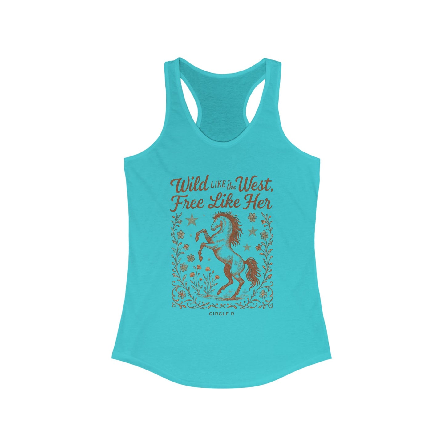 Wild Like The West - Circle R Arena Logo Racerback Tank