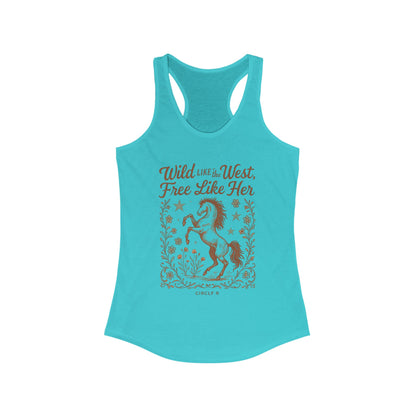Wild Like The West - Circle R Arena Logo Racerback Tank