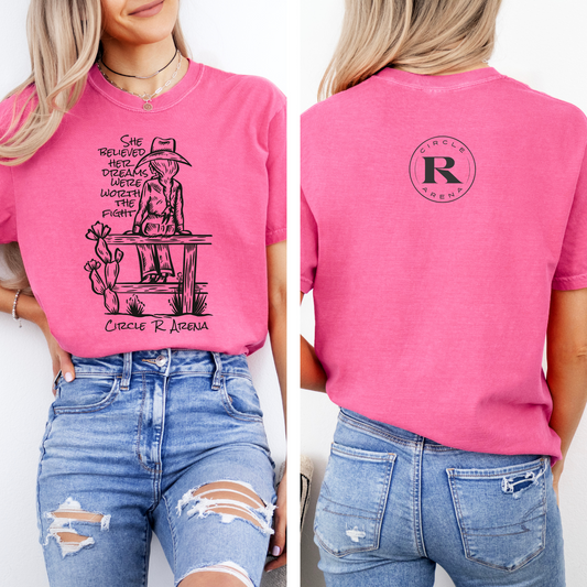 Worth The Fight - Circle R Arena Logo Adult Tee