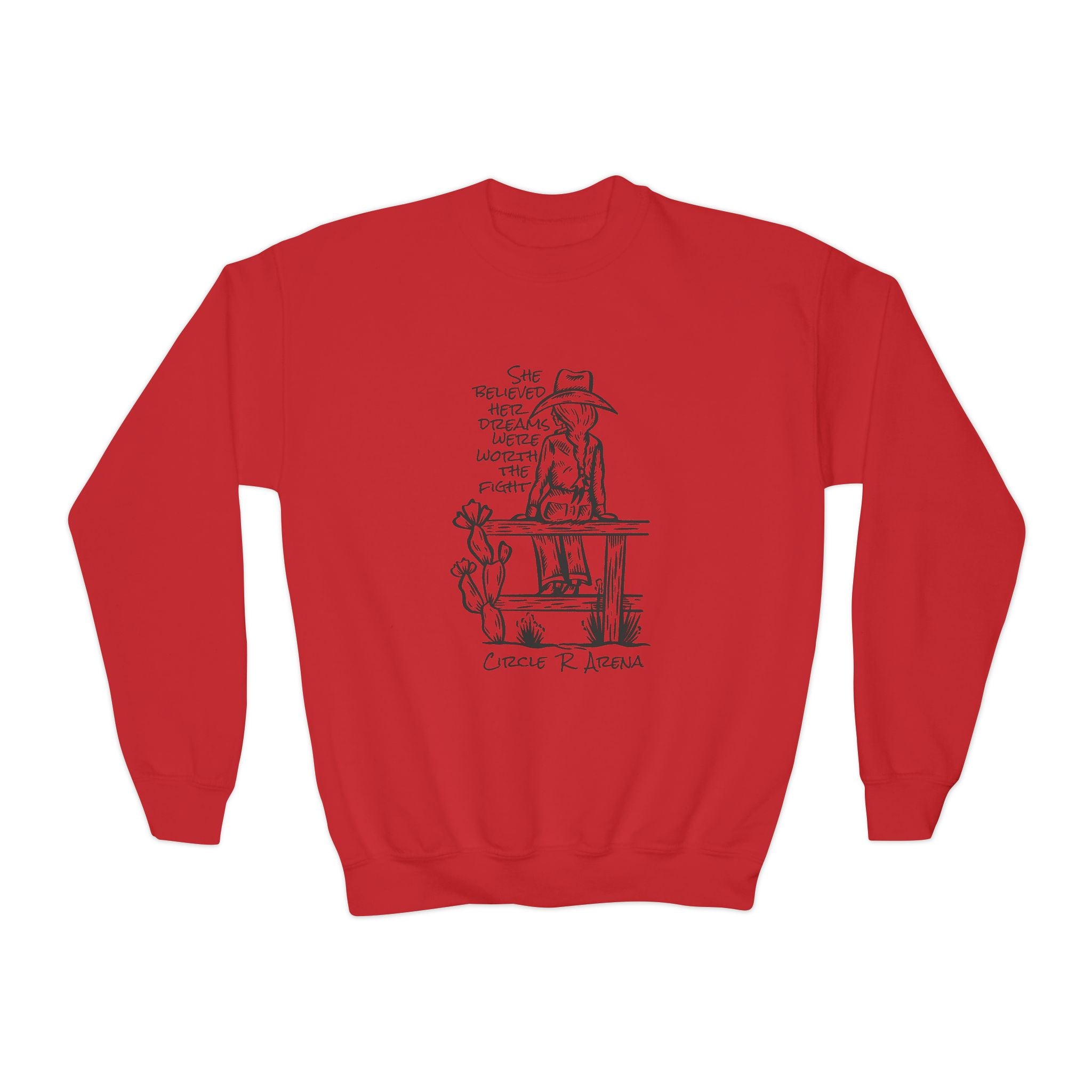 Worth The Fight - Circle R Arena Unisex Kids Sweatshirt
