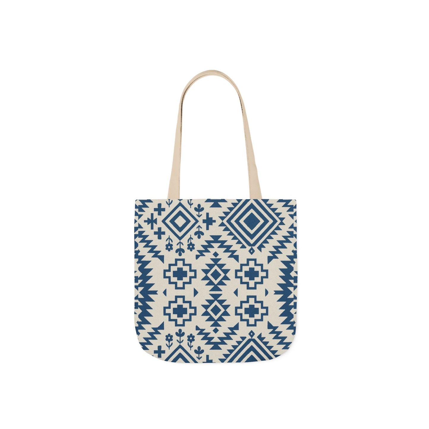 Chic Western Aztec Print Canvas Tote Bag