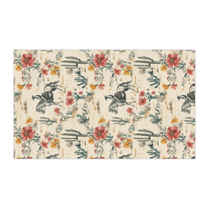 Western Floral Cotton Tea Towel