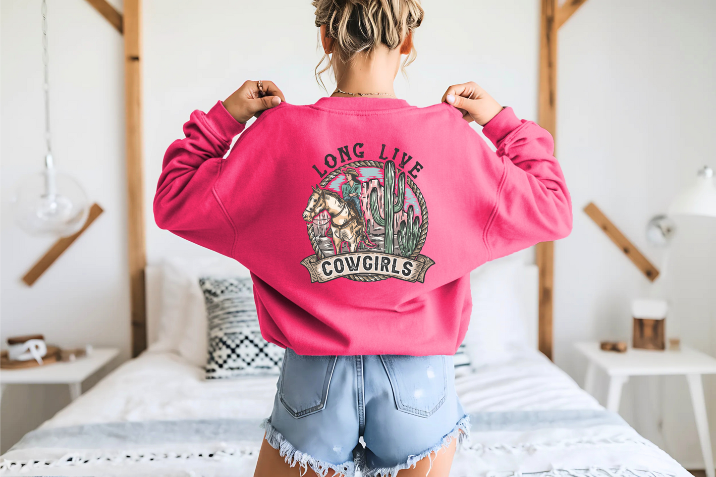 Long Live Cowgirls Sweatshirt + Circle R Arena Logo Crewneck – Western Graphic Pullover
