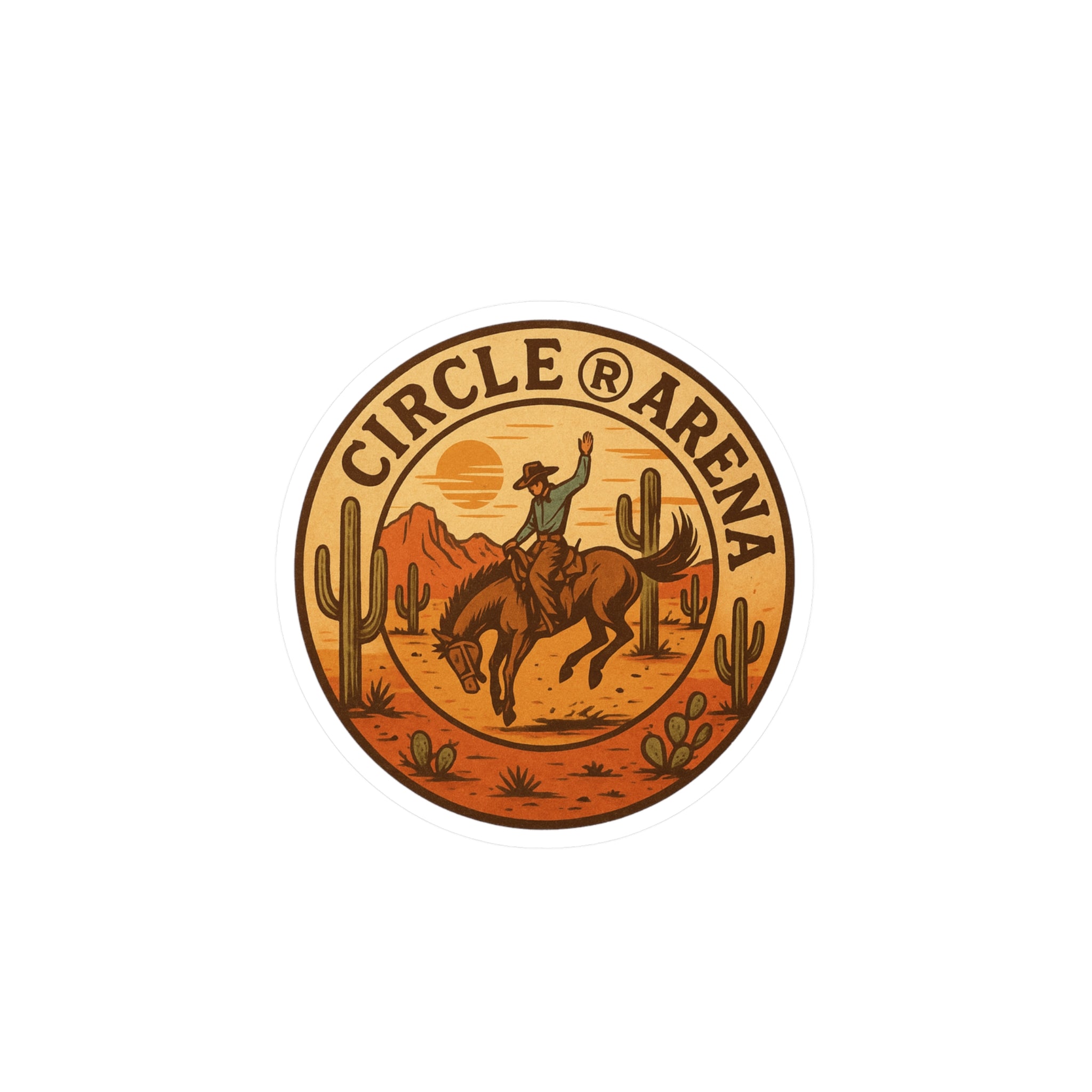 Bucking Horse Vinyl Decal