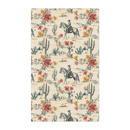Western Floral Cotton Tea Towel