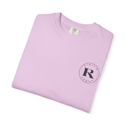 Circle R Arena “I Don’t Know How to TikTok But I Can Saddle a Horse” Graphic Tee – Western Rider T-Shirt with Logo Pocket Design