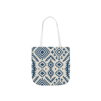 Chic Western Aztec Print Canvas Tote Bag