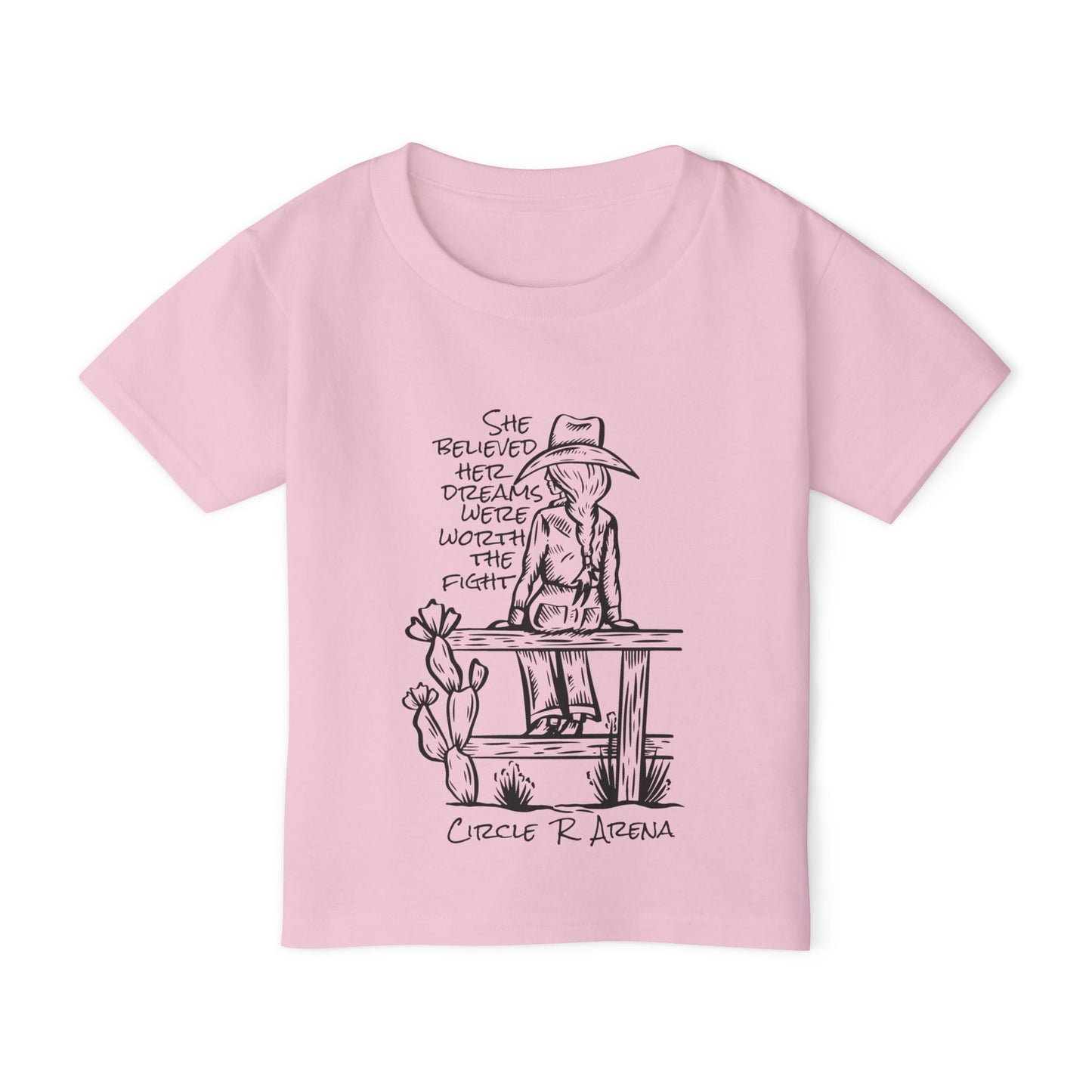 Worth The Fight - Circle R Arena Logo Toddler Tee