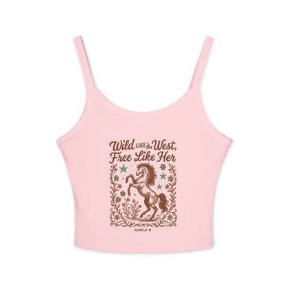 Wild Like The West Women's Crop Tank Top