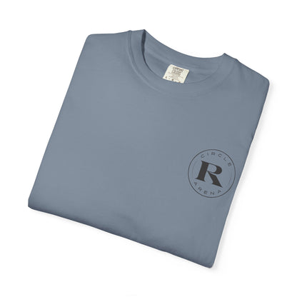 Circle R Arena “I Don’t Know How to TikTok But I Can Saddle a Horse” Graphic Tee – Western Rider T-Shirt with Logo Pocket Design