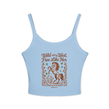 Wild Like The West Women's Crop Tank Top