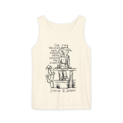 Worth The Fight - Circle R Arena Logo Unisex Tank