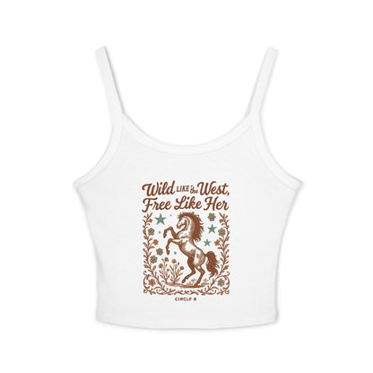 Wild Like The West Women's Crop Tank Top