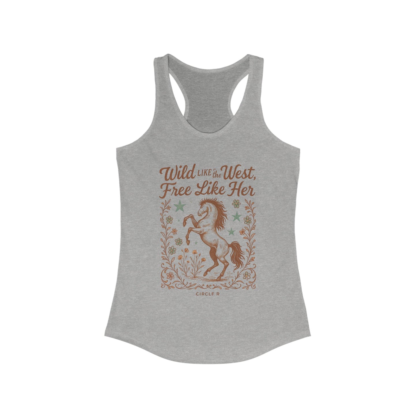 Wild Like The West - Circle R Arena Logo Racerback Tank
