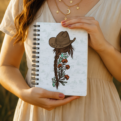 Vintage Cowgirl Spiral Notebook