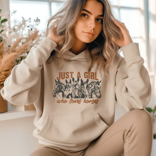 Just a Girl Who Loves Horses Gildan™️ Hoodie