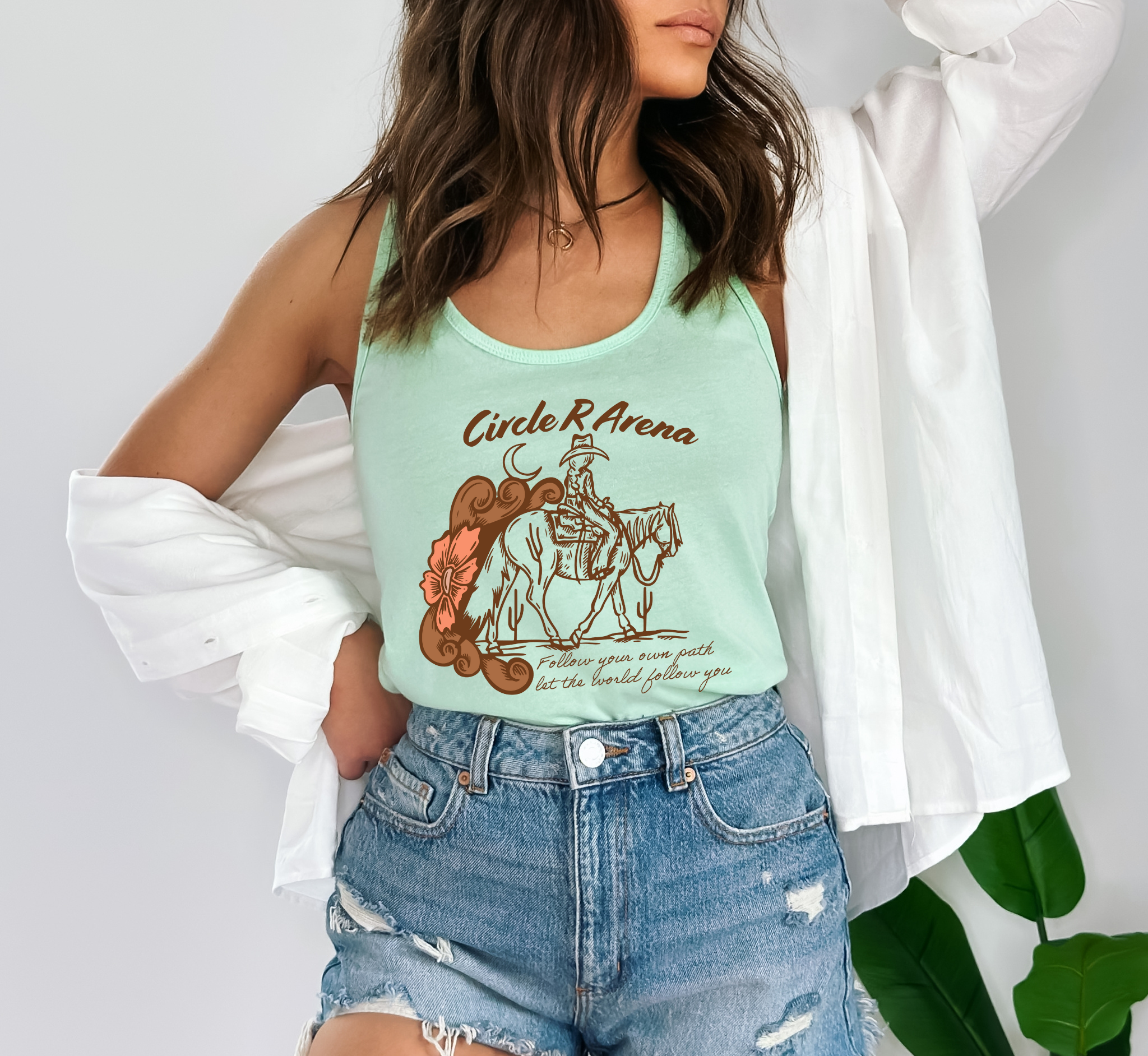 Cowgirl Circle R Arena Women's Racerback Tank
