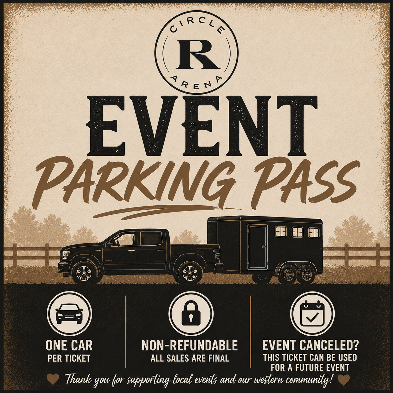 Event Parking Pass | Circle R Arena