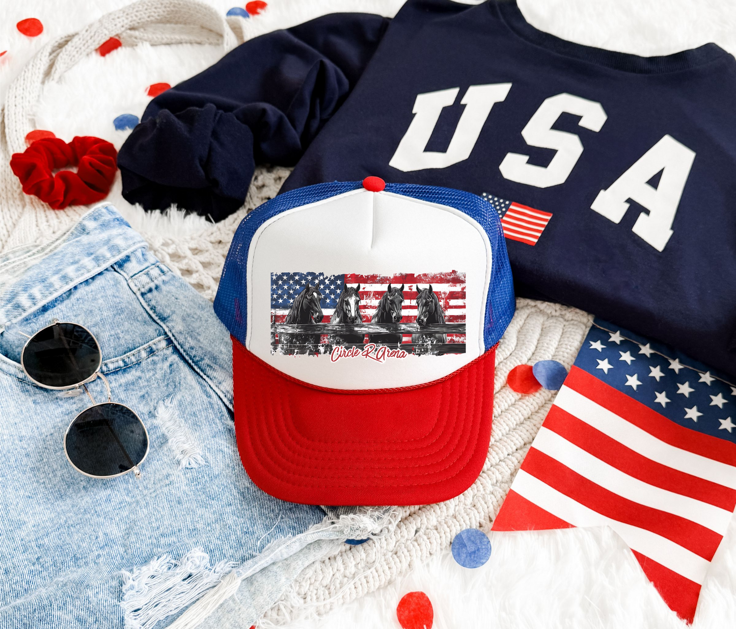 Western Patriotic Trucker Hat