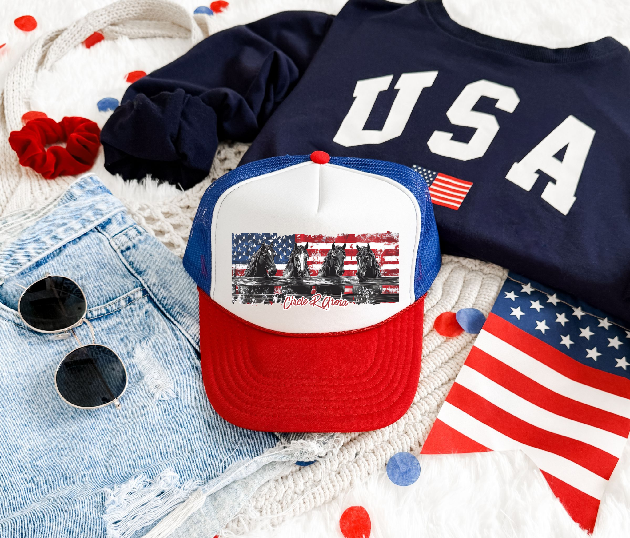 Western Patriotic Trucker Hat