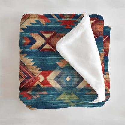 Aztec Velveteen Plush Blanket