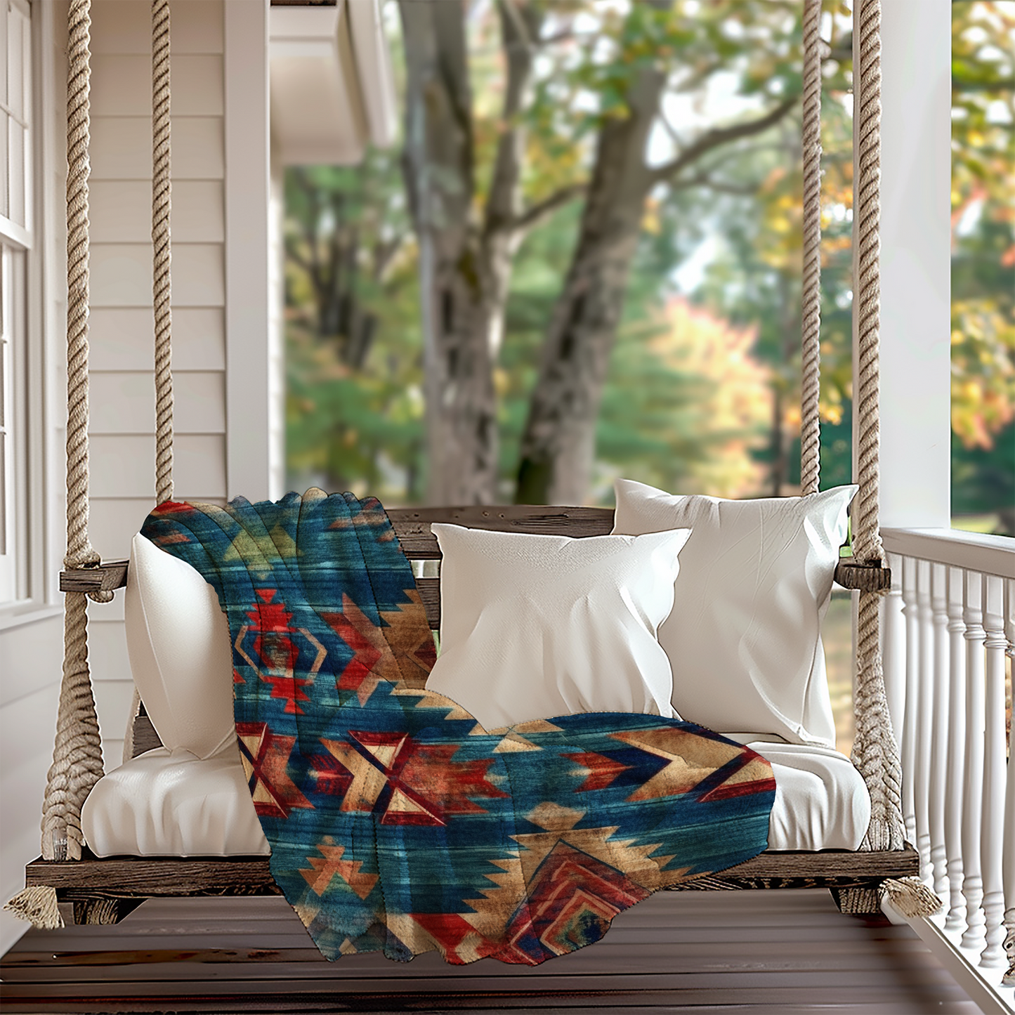 Aztec Velveteen Plush Blanket