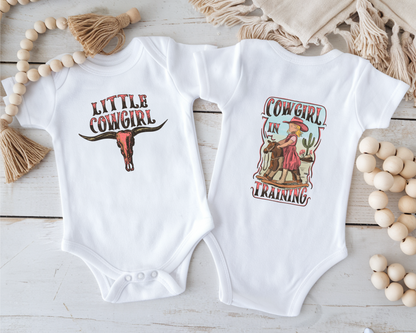 Little Cowgirl Onesie – Western Baby Bodysuit | Cowgirl in Training Outfit | Country Baby Shower Gift 🤠