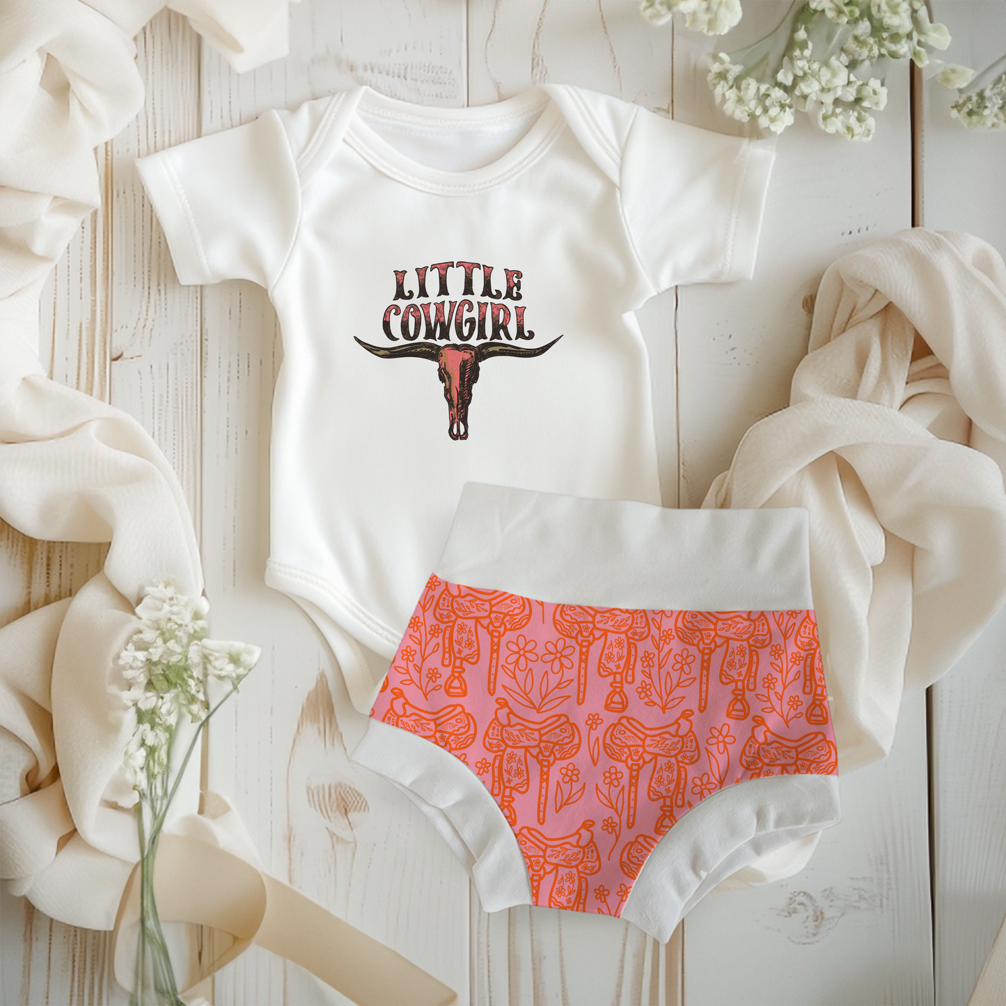 Little Cowgirl Onesie – Western Baby Bodysuit | Cowgirl in Training Outfit | Country Baby Shower Gift 🤠