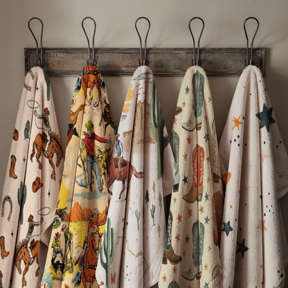 Classic Cowboys Velveteen Plush Blanket