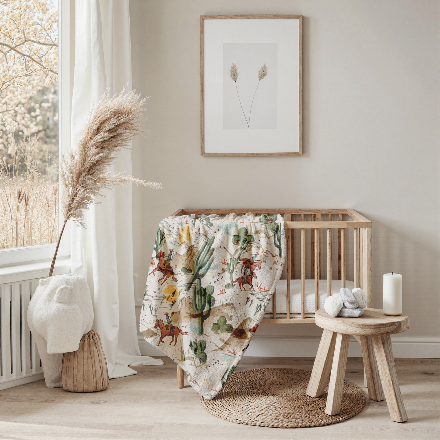 Classic Cowboys Velveteen Plush Blanket