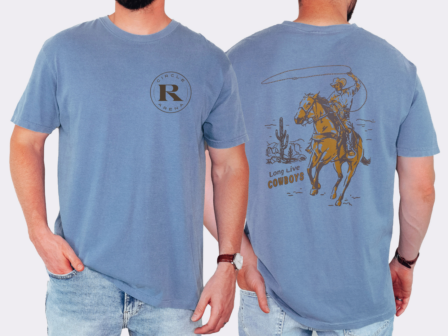 Long Live Cowboys - Circle R Arena Logo Adult Tee